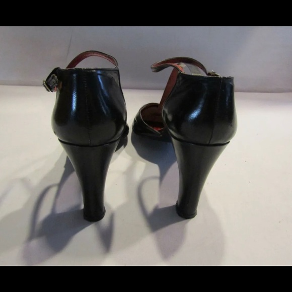 CHRISTIAN DIOR VINTAGE ANKLE STRAP STILLETTO HEELS 1970s SIZE 9 - Picture 3 of 8